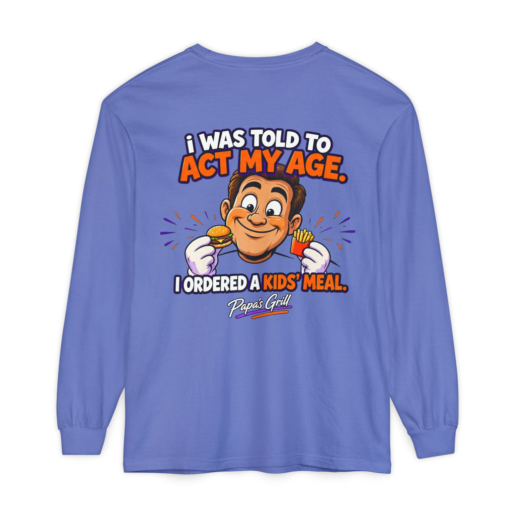 Papa's Grill — I'm Just Here For The Buns Garment-Dyed Long Sleeve