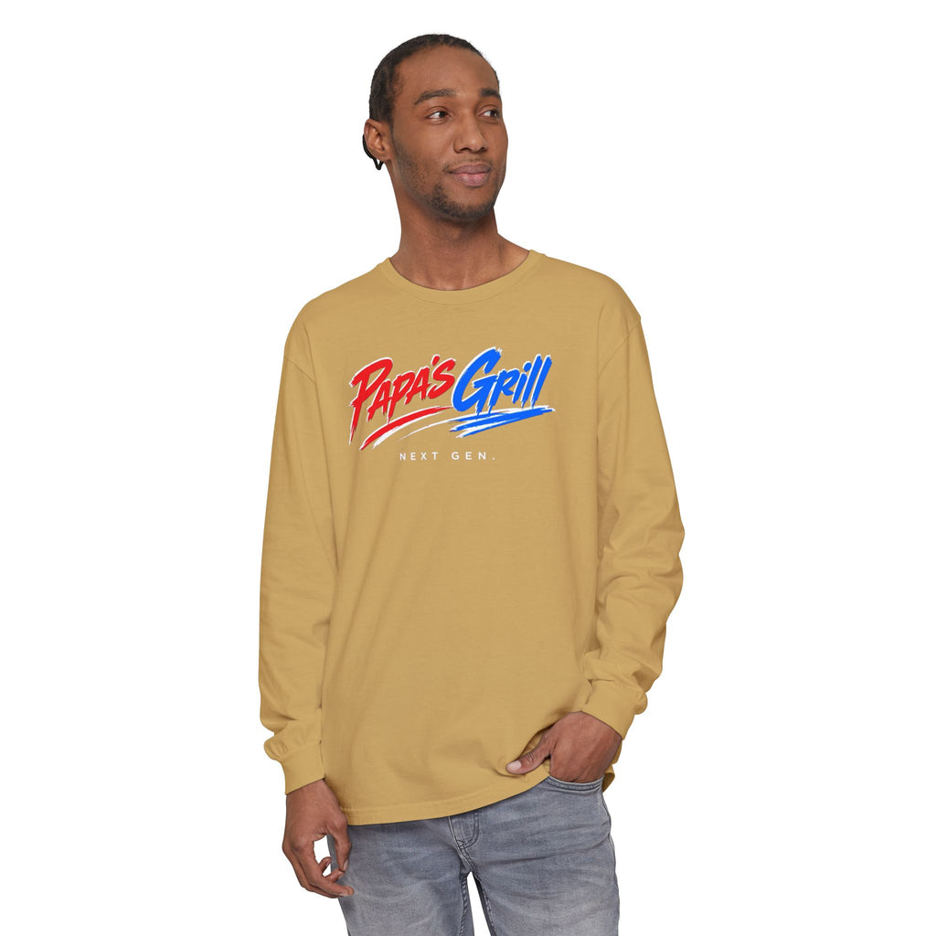 Papa's Grill — I'm Just Here For The Buns Garment-Dyed Long Sleeve