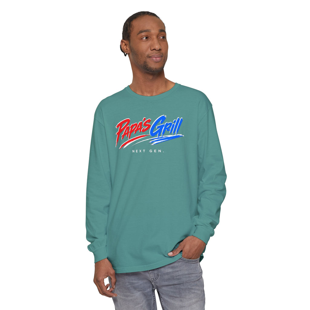 Papa's Grill — I'm Just Here For The Buns Garment-Dyed Long Sleeve