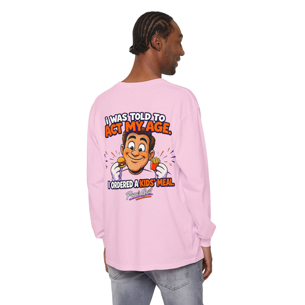 Papa's Grill — I'm Just Here For The Buns Garment-Dyed Long Sleeve