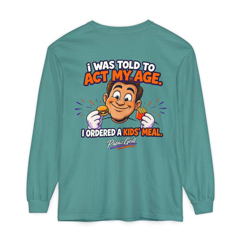 Papa's Grill — I'm Just Here For The Buns Garment-Dyed Long Sleeve