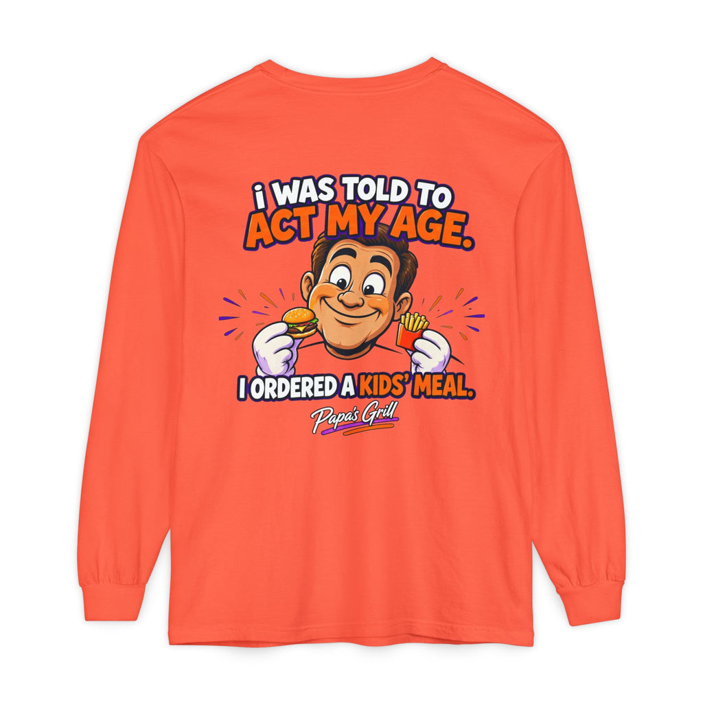 Papa's Grill — I'm Just Here For The Buns Garment-Dyed Long Sleeve