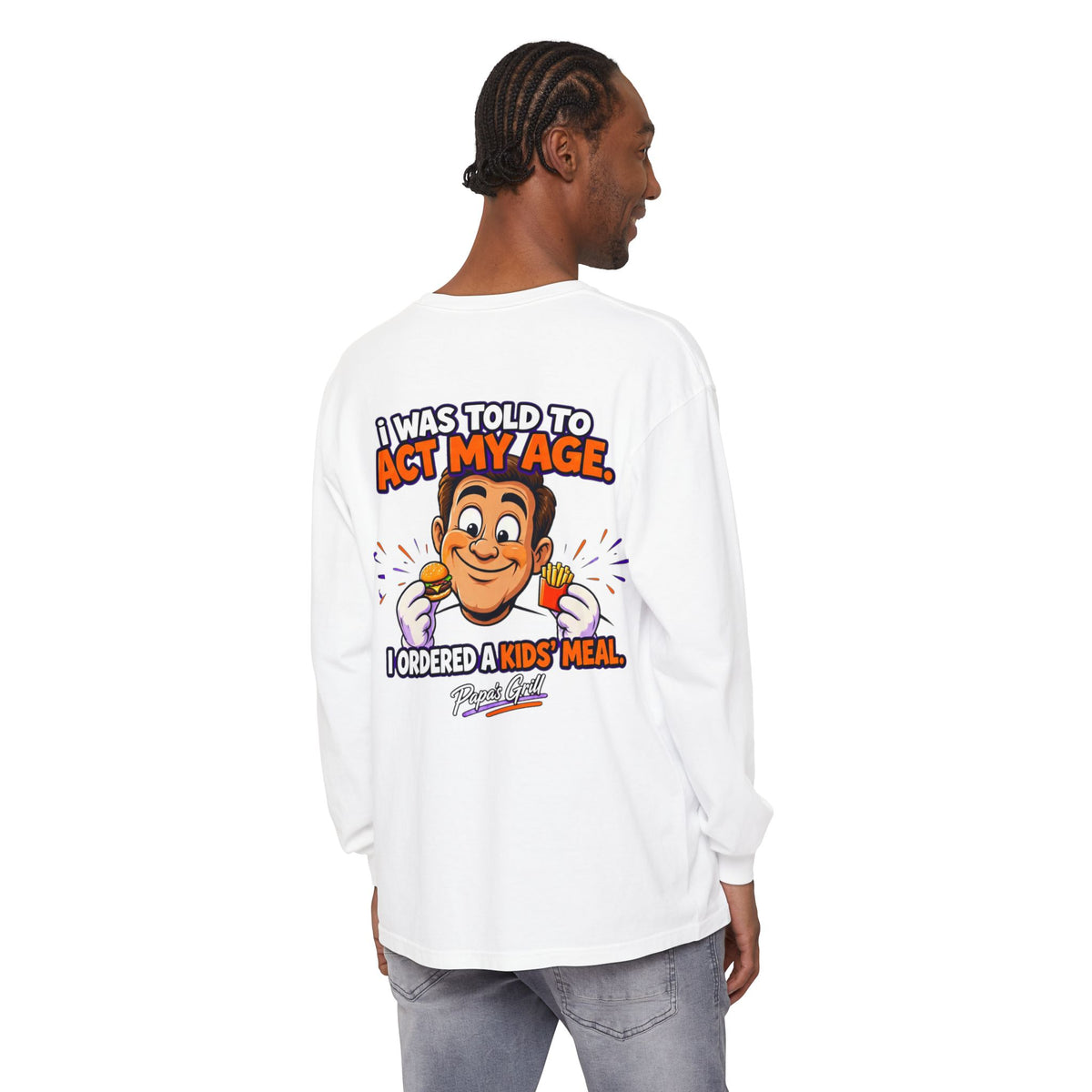 Papa's Grill — I'm Just Here For The Buns Garment-Dyed Long Sleeve