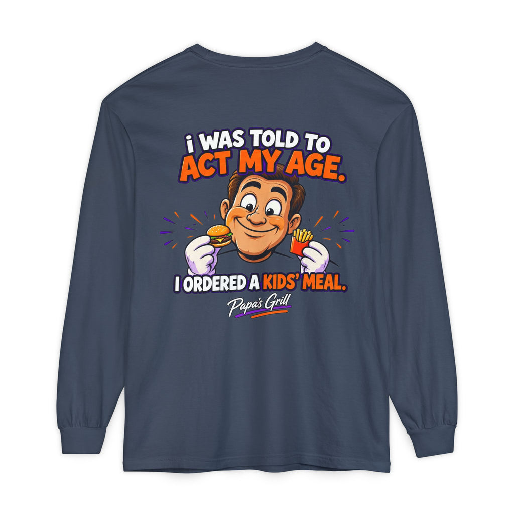 Papa's Grill — I'm Just Here For The Buns Garment-Dyed Long Sleeve