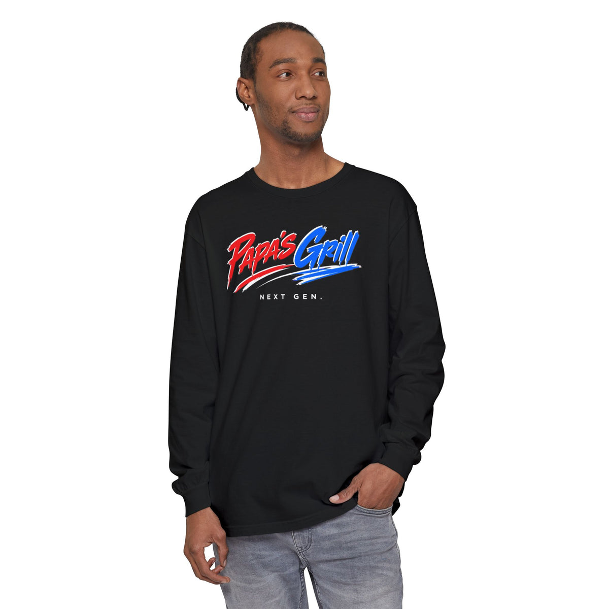 Papa's Grill — I'm Just Here For The Buns Garment-Dyed Long Sleeve