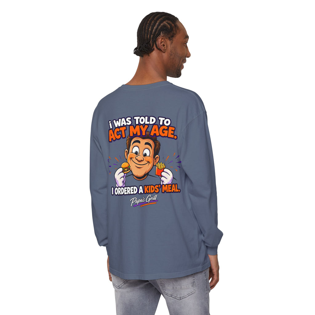 Papa's Grill — I'm Just Here For The Buns Garment-Dyed Long Sleeve