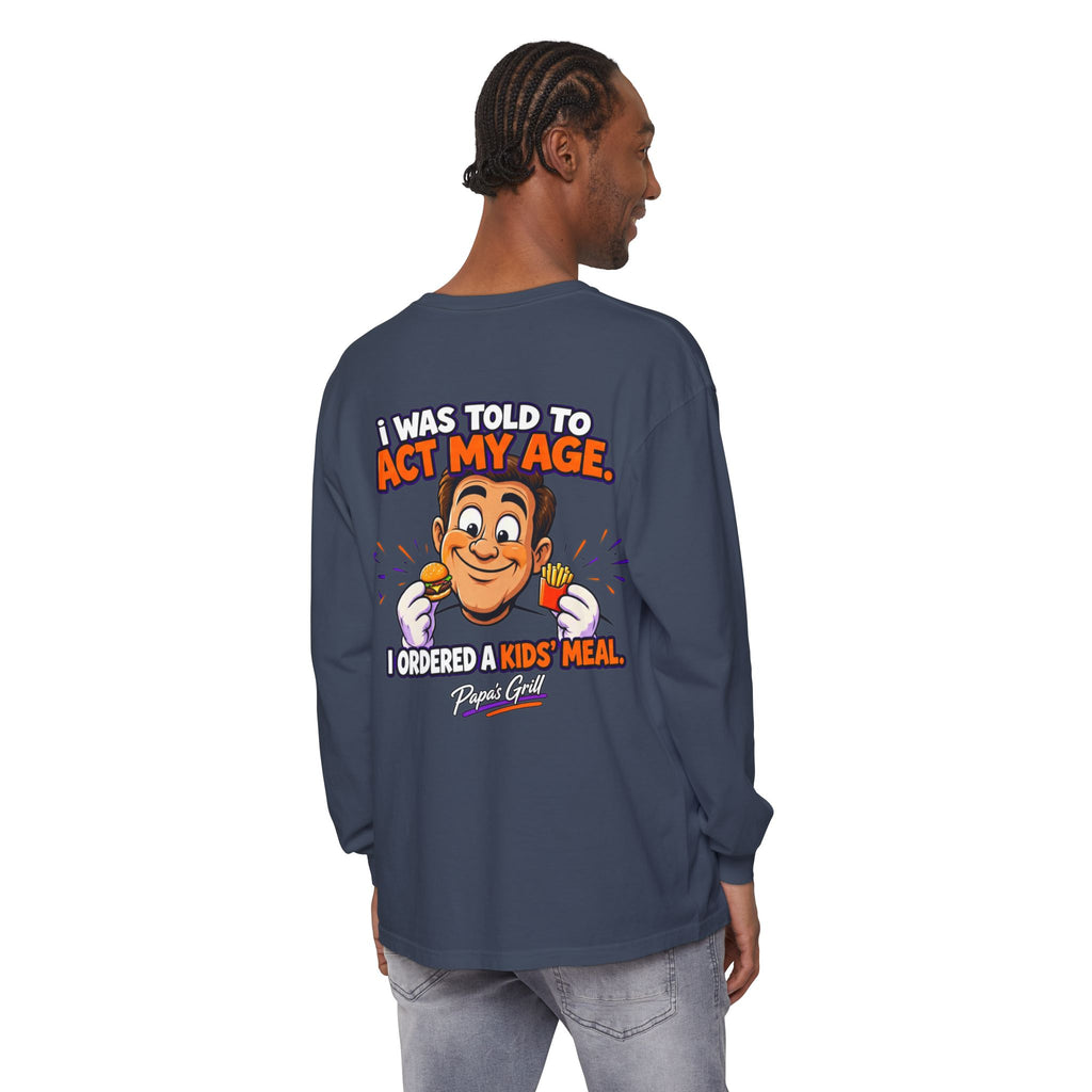 Papa's Grill — I'm Just Here For The Buns Garment-Dyed Long Sleeve