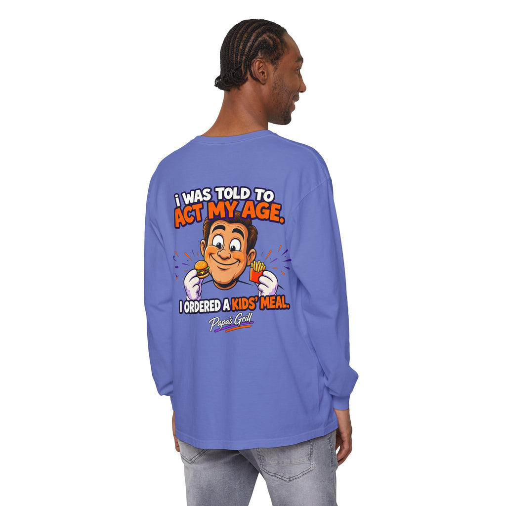 Papa's Grill — I'm Just Here For The Buns Garment-Dyed Long Sleeve