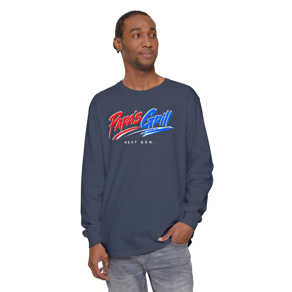 Papa's Grill — I'm Just Here For The Buns Garment-Dyed Long Sleeve