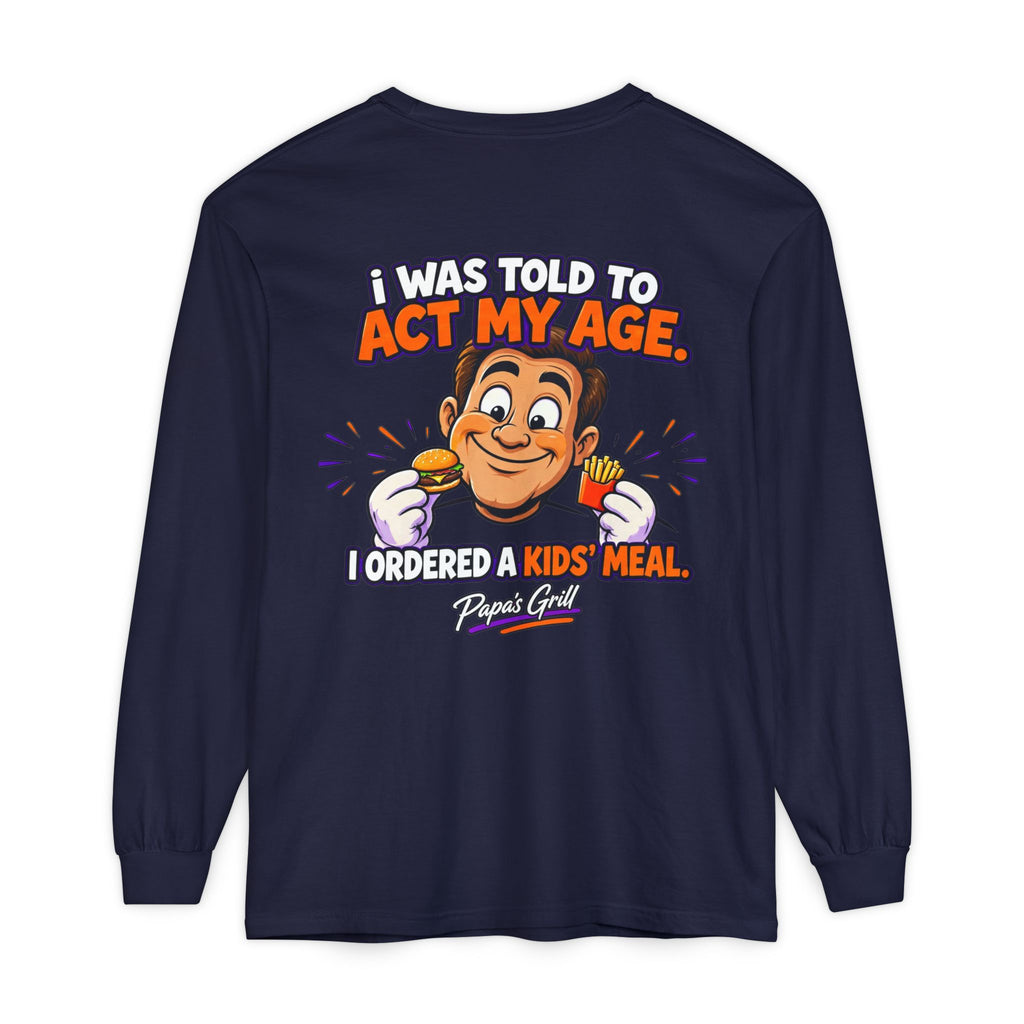 Papa's Grill — I'm Just Here For The Buns Garment-Dyed Long Sleeve