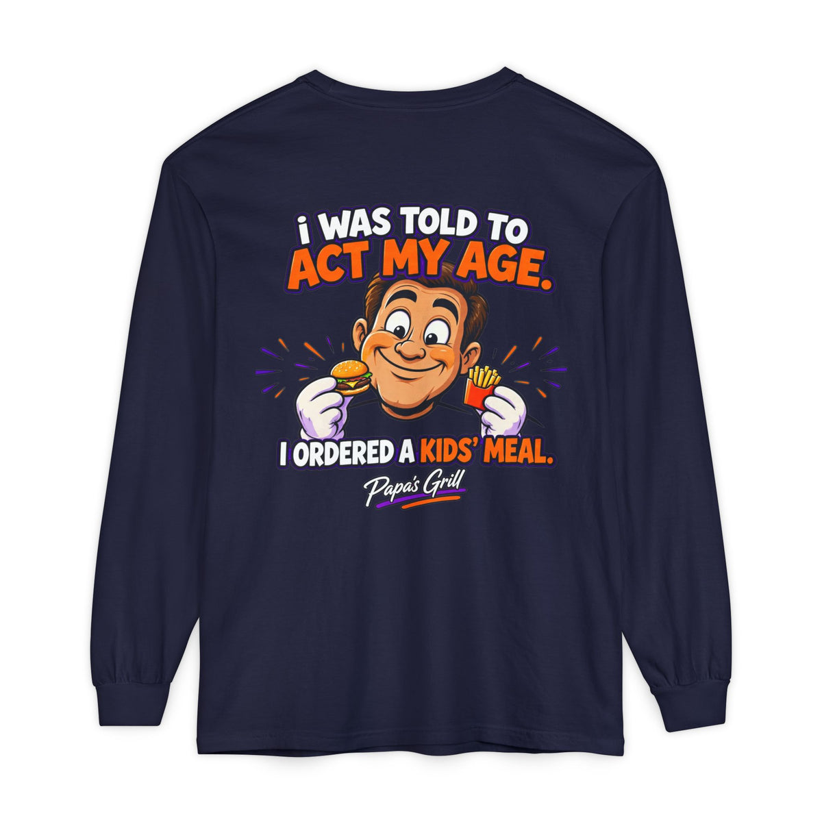 Papa's Grill — I'm Just Here For The Buns Garment-Dyed Long Sleeve