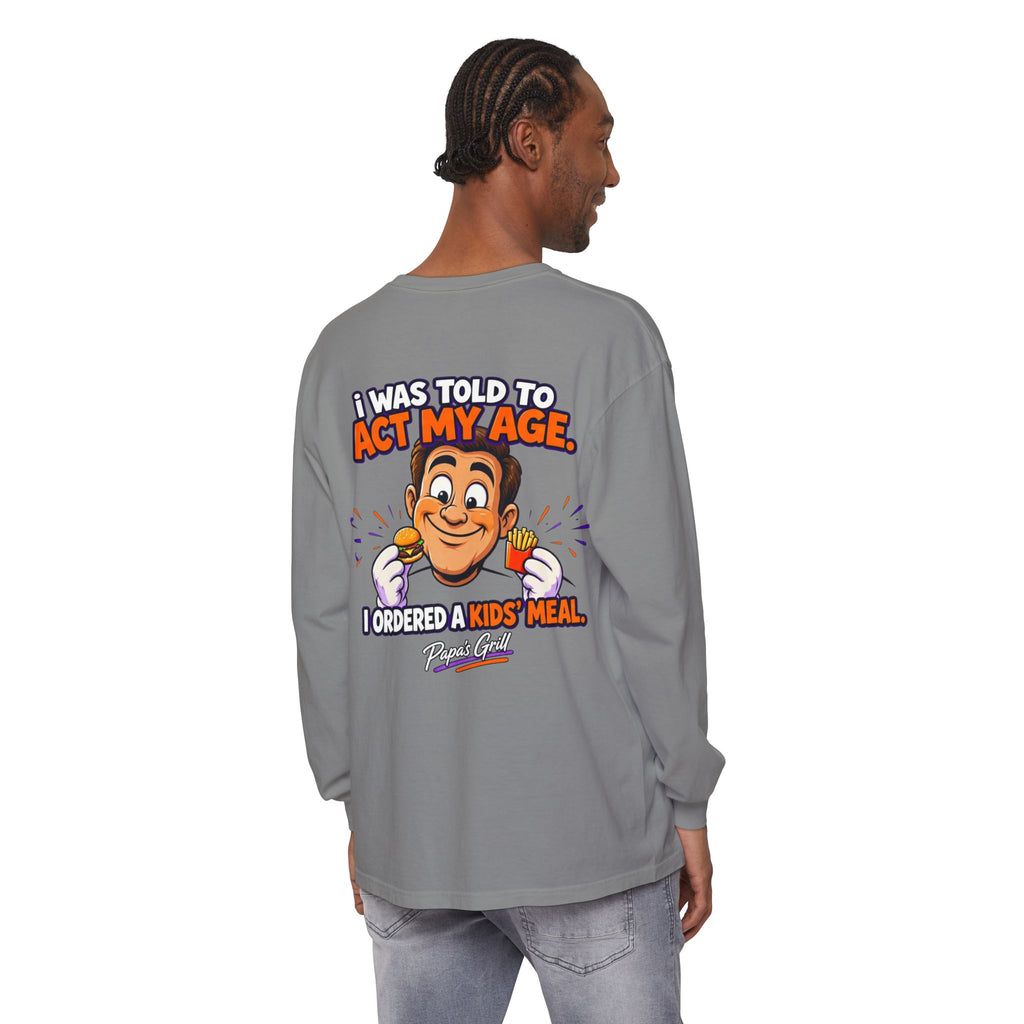 Papa's Grill — I'm Just Here For The Buns Garment-Dyed Long Sleeve