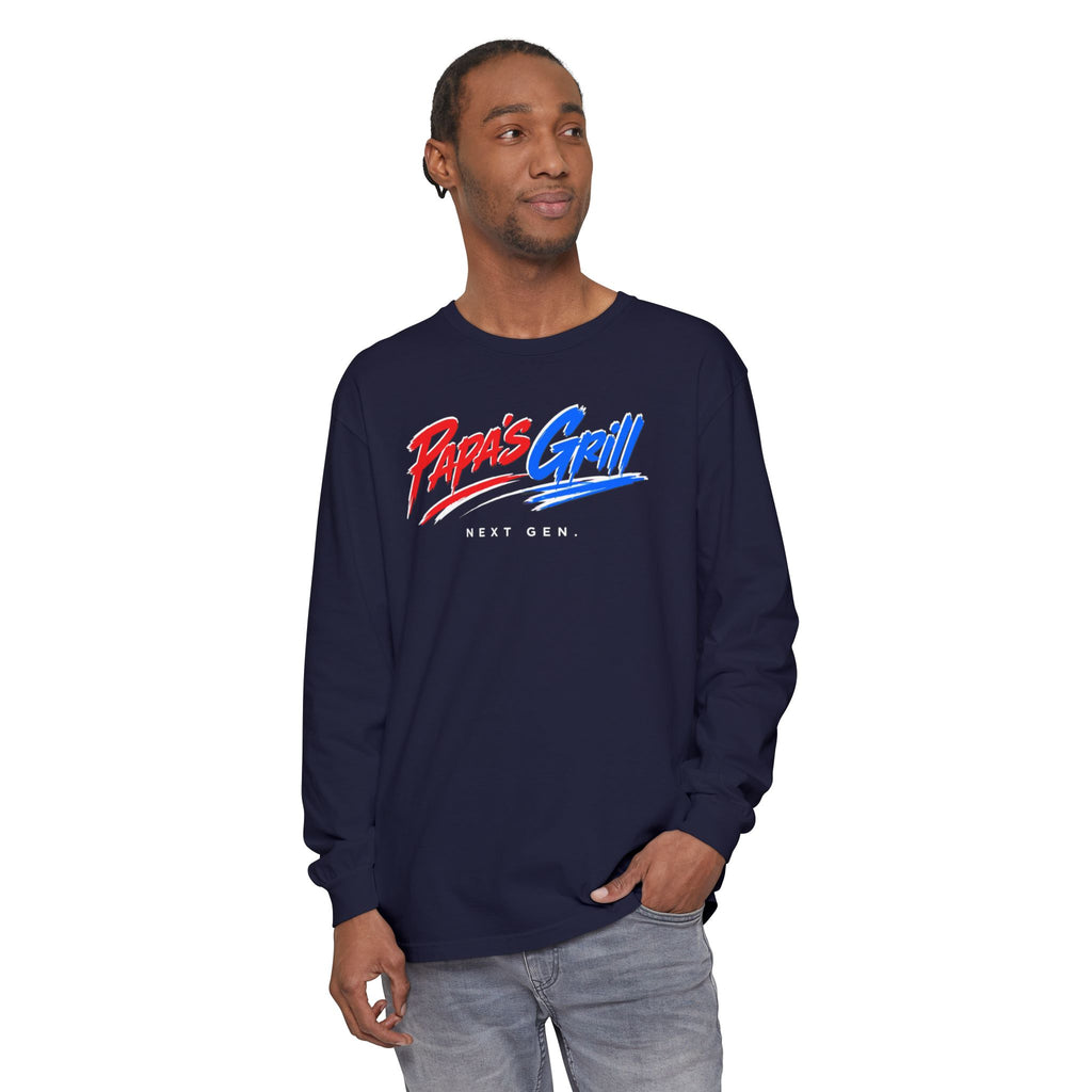 Papa's Grill — I'm Just Here For The Buns Garment-Dyed Long Sleeve