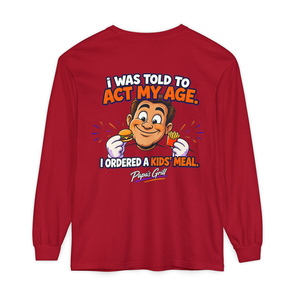 Papa's Grill — I'm Just Here For The Buns Garment-Dyed Long Sleeve