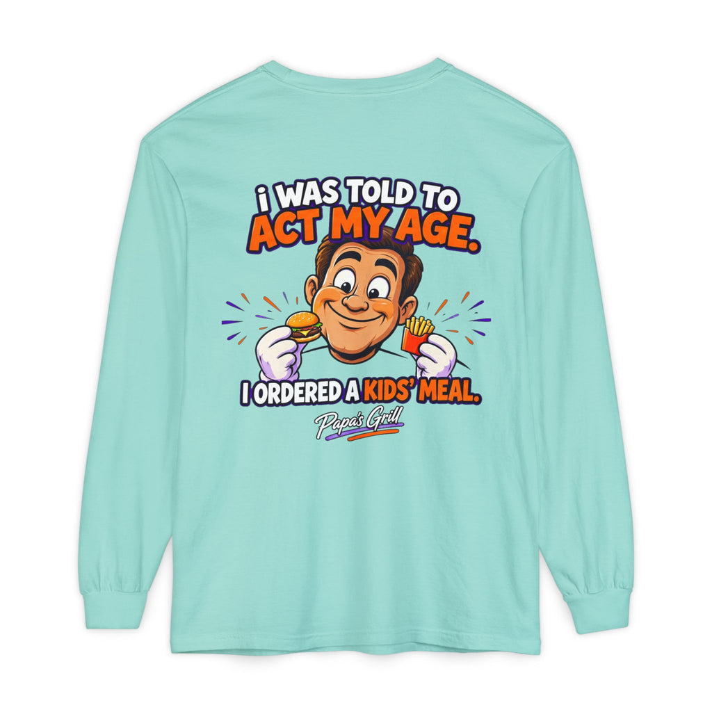 Papa's Grill — I'm Just Here For The Buns Garment-Dyed Long Sleeve