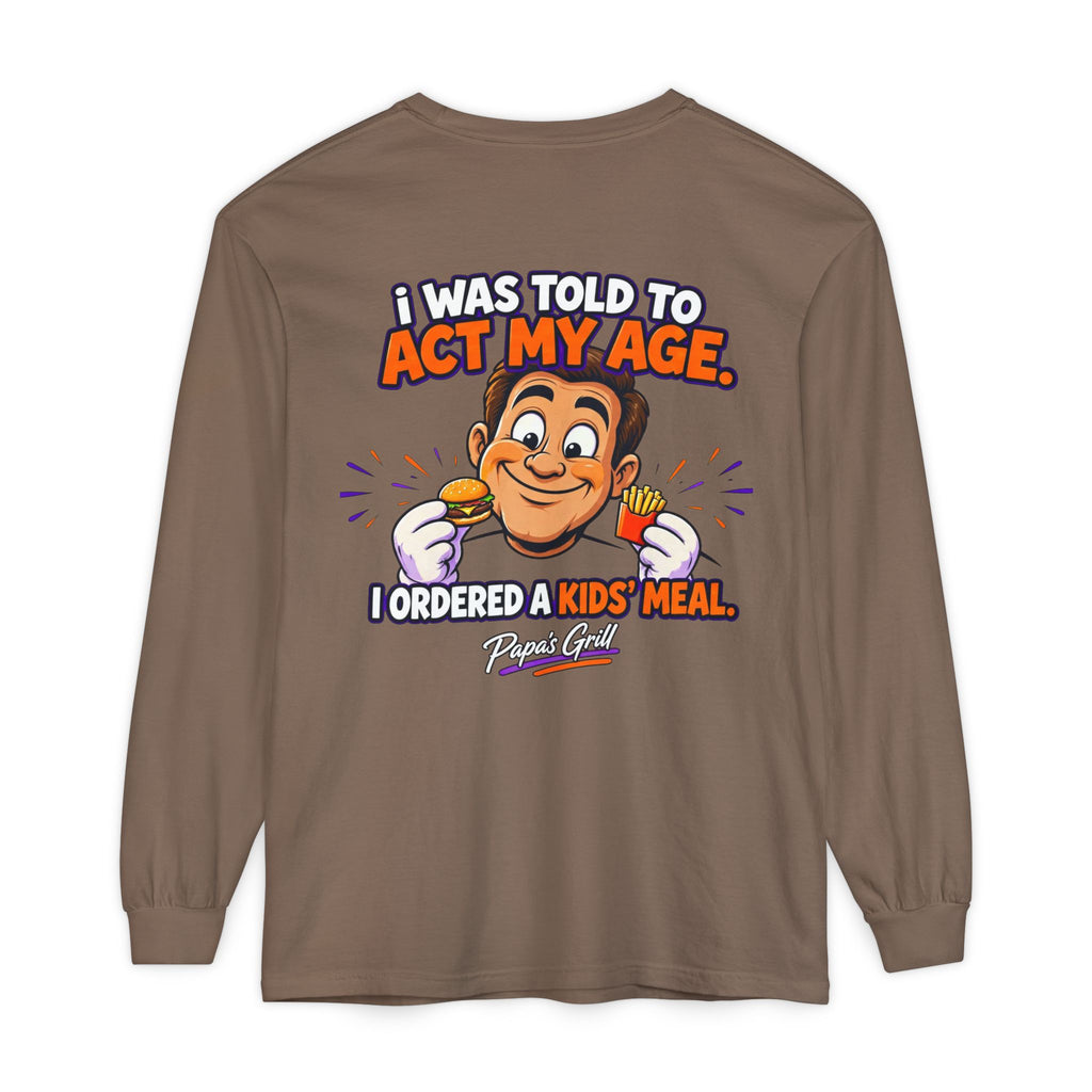 Papa's Grill — I'm Just Here For The Buns Garment-Dyed Long Sleeve