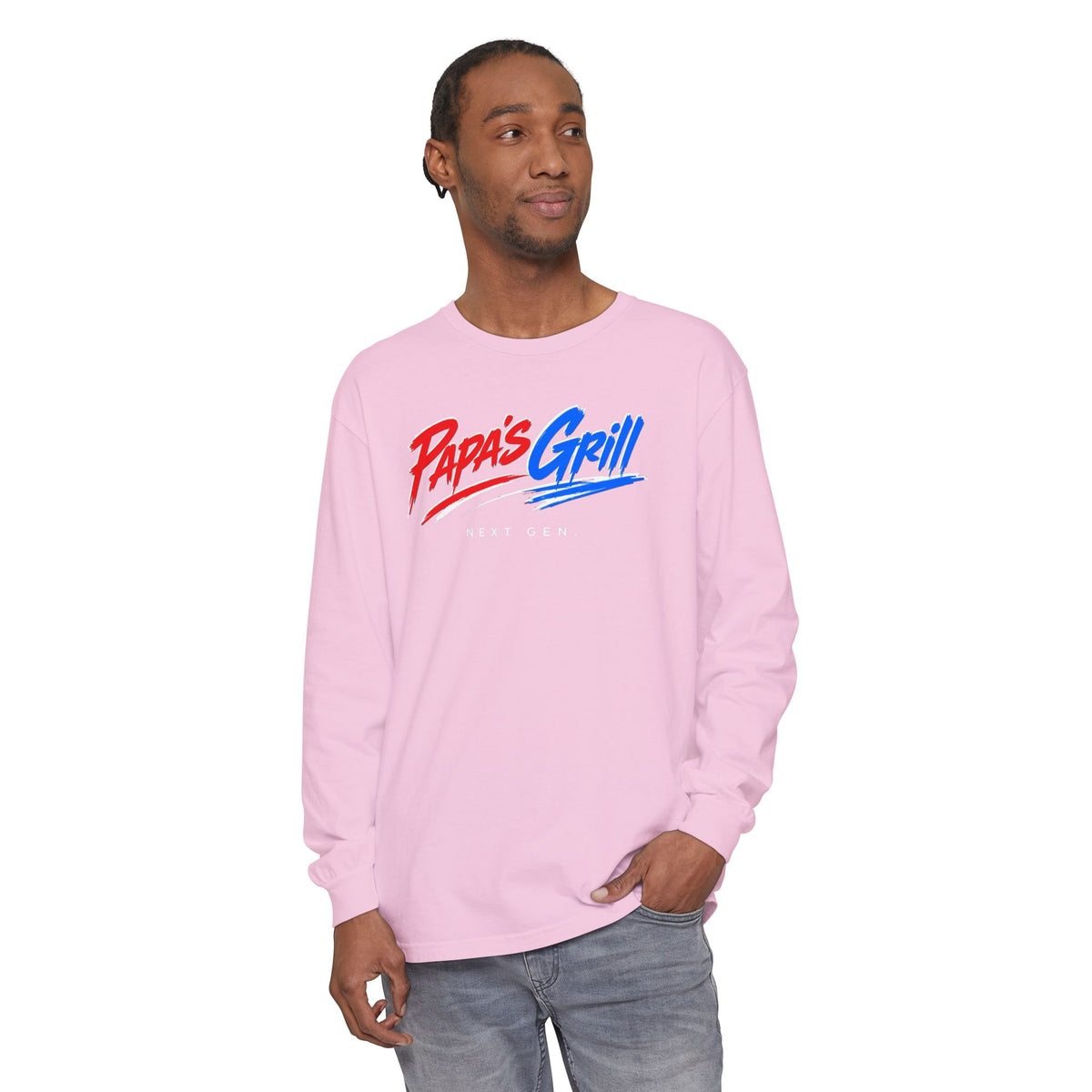 Papa's Grill — I'm Just Here For The Buns Garment-Dyed Long Sleeve