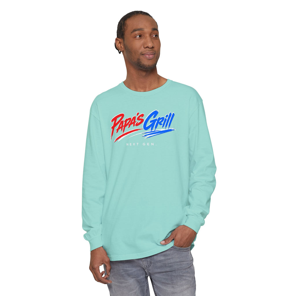 Papa's Grill — I'm Just Here For The Buns Garment-Dyed Long Sleeve
