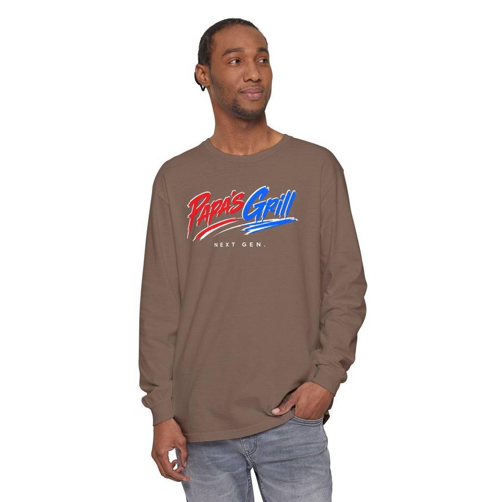 Papa's Grill — I'm Just Here For The Buns Garment-Dyed Long Sleeve