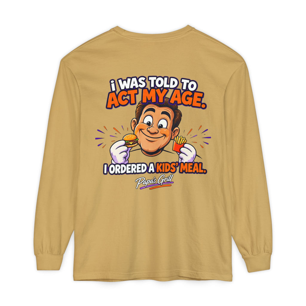 Papa's Grill — I'm Just Here For The Buns Garment-Dyed Long Sleeve