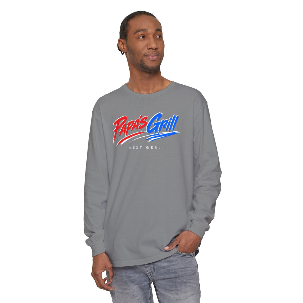 Papa's Grill — I'm Just Here For The Buns Garment-Dyed Long Sleeve