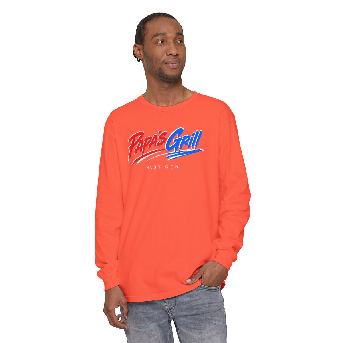 Papa's Grill — I'm Just Here For The Buns Garment-Dyed Long Sleeve