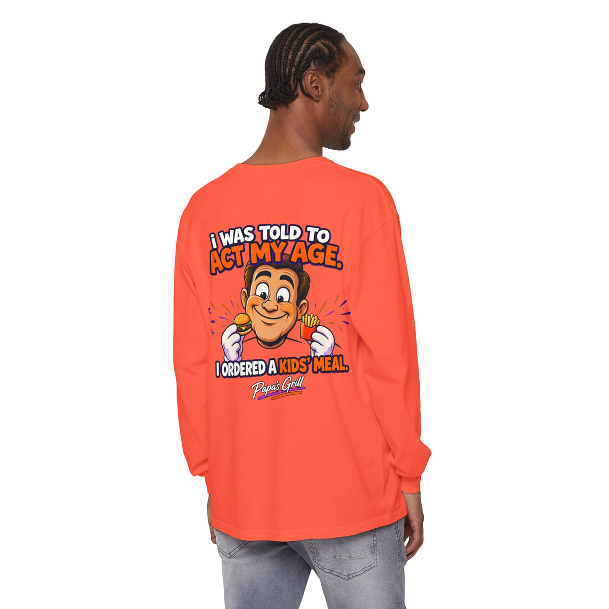 Papa's Grill — I'm Just Here For The Buns Garment-Dyed Long Sleeve