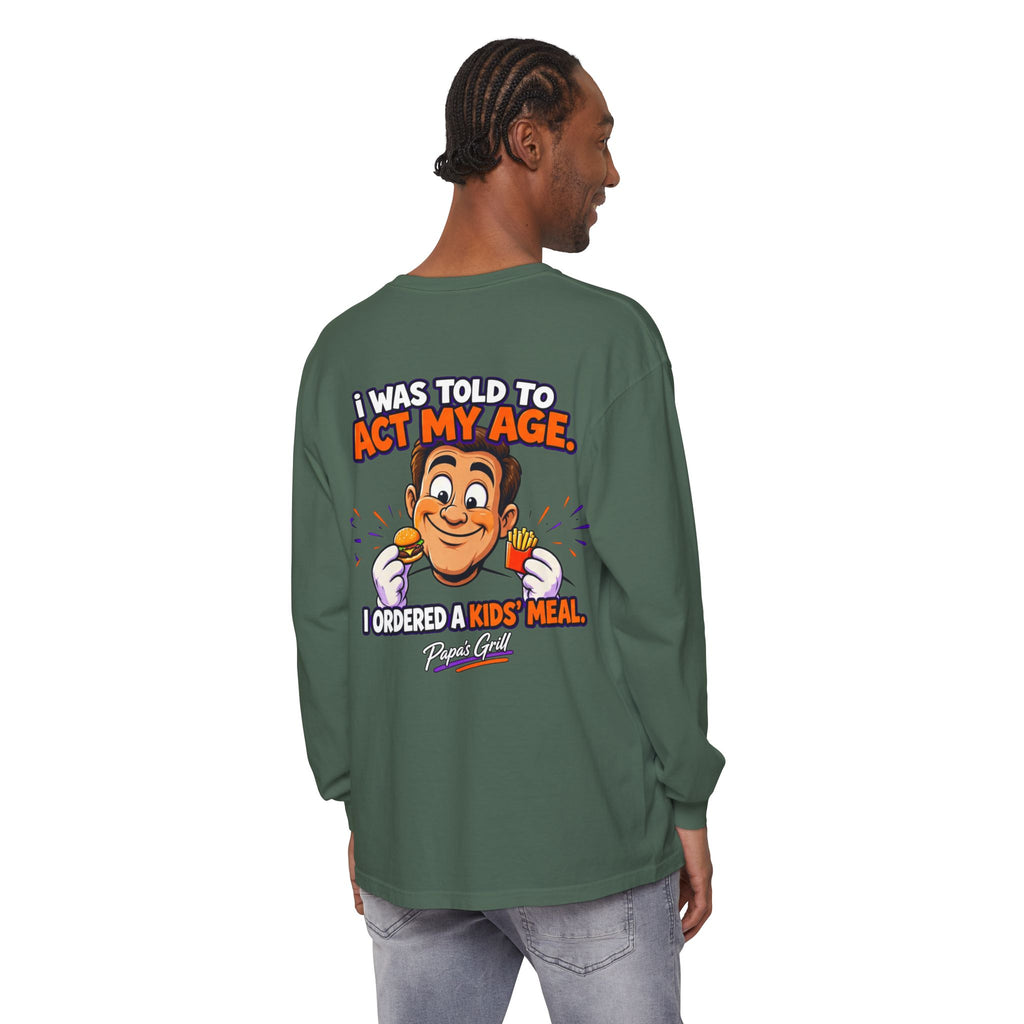 Papa's Grill — I'm Just Here For The Buns Garment-Dyed Long Sleeve