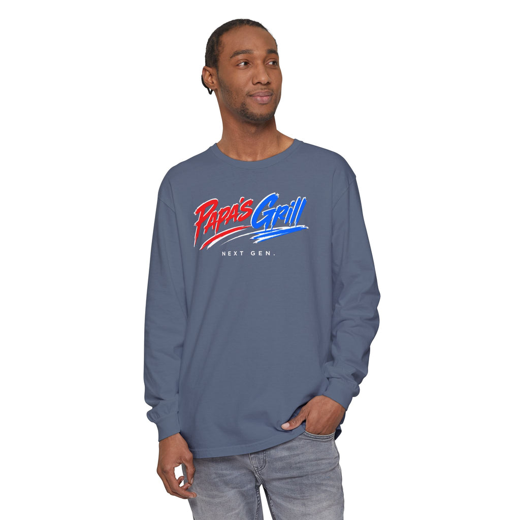 Papa's Grill — I'm Just Here For The Buns Garment-Dyed Long Sleeve