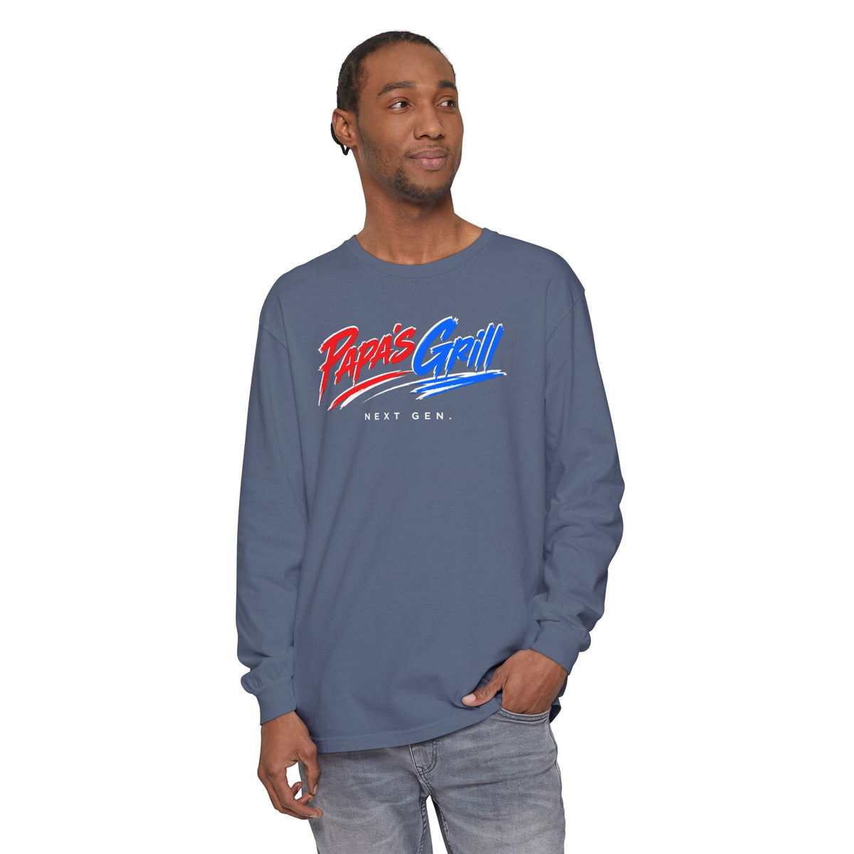 Papa's Grill — I'm Just Here For The Buns Garment-Dyed Long Sleeve