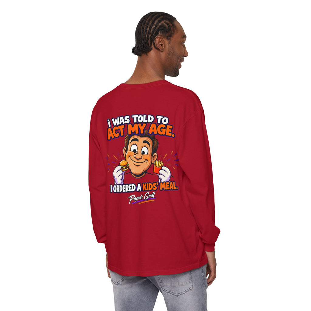 Papa's Grill — I'm Just Here For The Buns Garment-Dyed Long Sleeve