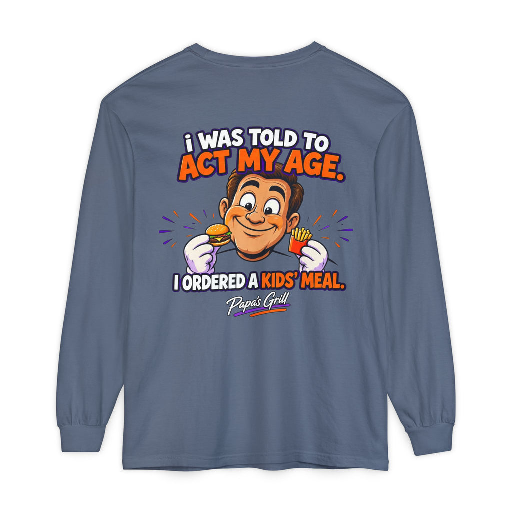 Papa's Grill — I'm Just Here For The Buns Garment-Dyed Long Sleeve
